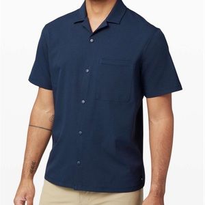 Lululemon Camp Collar button down shirt, Navy Blue, Men’s Medium